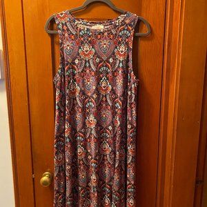 Loft Sleeveless swing dress